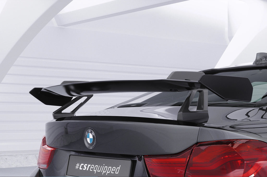 CSR Schwanenhals Heckflügel mit ABE für BMW 4er F32 Coupe SHF015-D01-F002-F-P | Schwarz lackiert (keine Lackierung erforderlich)