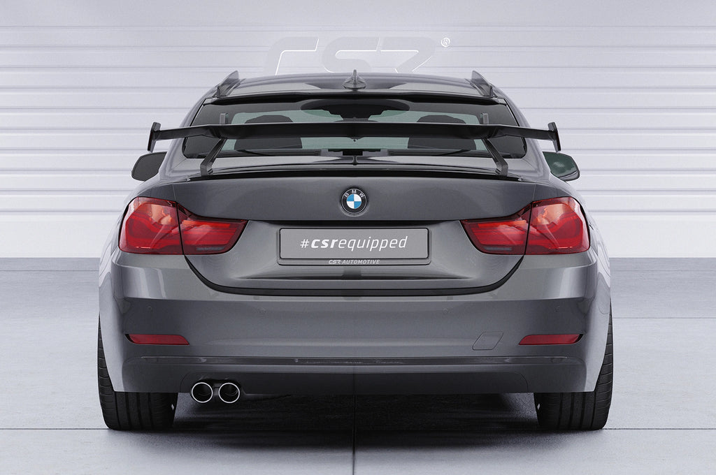 CSR Schwanenhals Heckflügel mit ABE für BMW 4er F32 Coupe SHF015-D01-F002-F-P | Schwarz lackiert (keine Lackierung erforderlich)