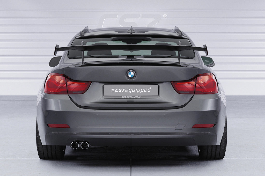 CSR Schwanenhals Heckflügel mit ABE für BMW 4er F32 Coupe SHF015-D02-F002-F-L | Unlackiert roh (Lackierung erforderlich)