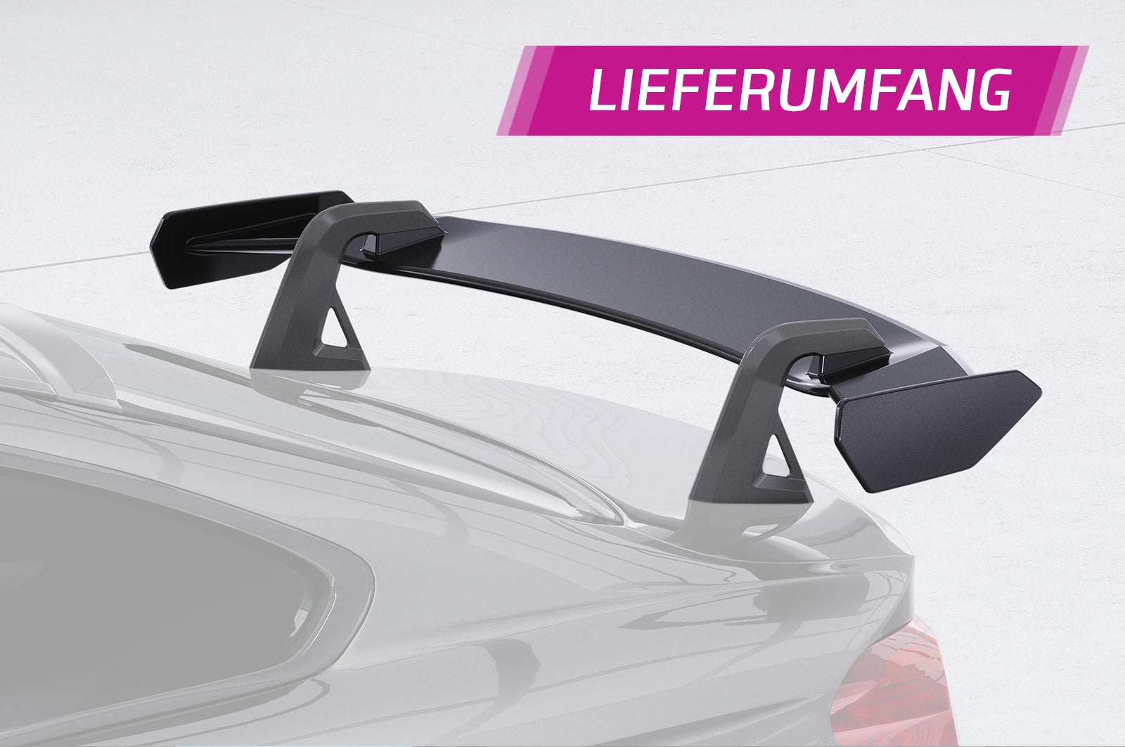 CSR Schwanenhals Heckflügel mit ABE für BMW 4er F32 Coupe SHF015-D02-F002-F-P | Schwarz lackiert (keine Lackierung erforderlich)