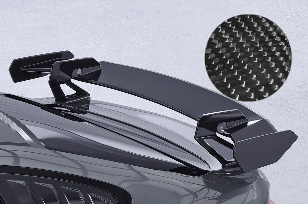 CSR Schwanenhals Heckflügel mit ABE für BMW 4er F36 Gran Coupe SHF027-D01-F002-C | Carbon Look Hochglanz (keine Lackierung erforderlich)