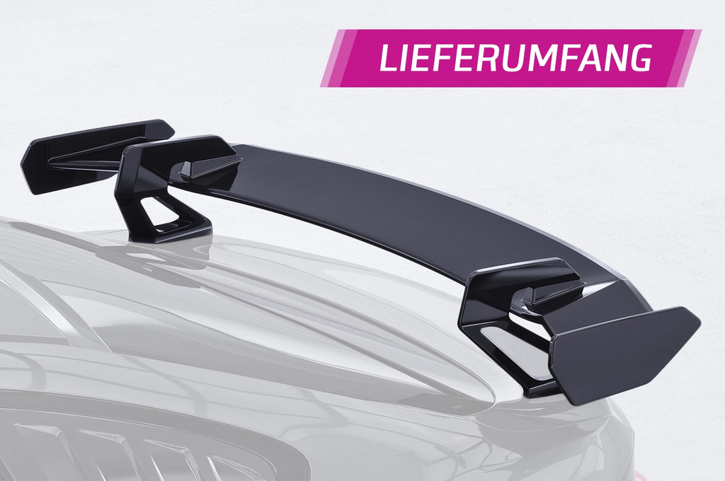 CSR Schwanenhals Heckflügel mit ABE für BMW 4er F36 Gran Coupe SHF027-D01-F002-C | Carbon Look Hochglanz (keine Lackierung erforderlich)