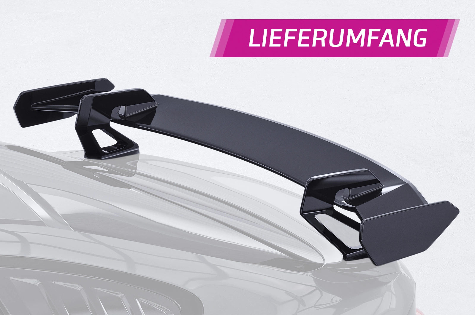CSR Schwanenhals Heckflügel mit ABE für BMW 4er F36 Gran Coupe SHF027-D01-F002-F-L | Unlackiert roh (Lackierung erforderlich)