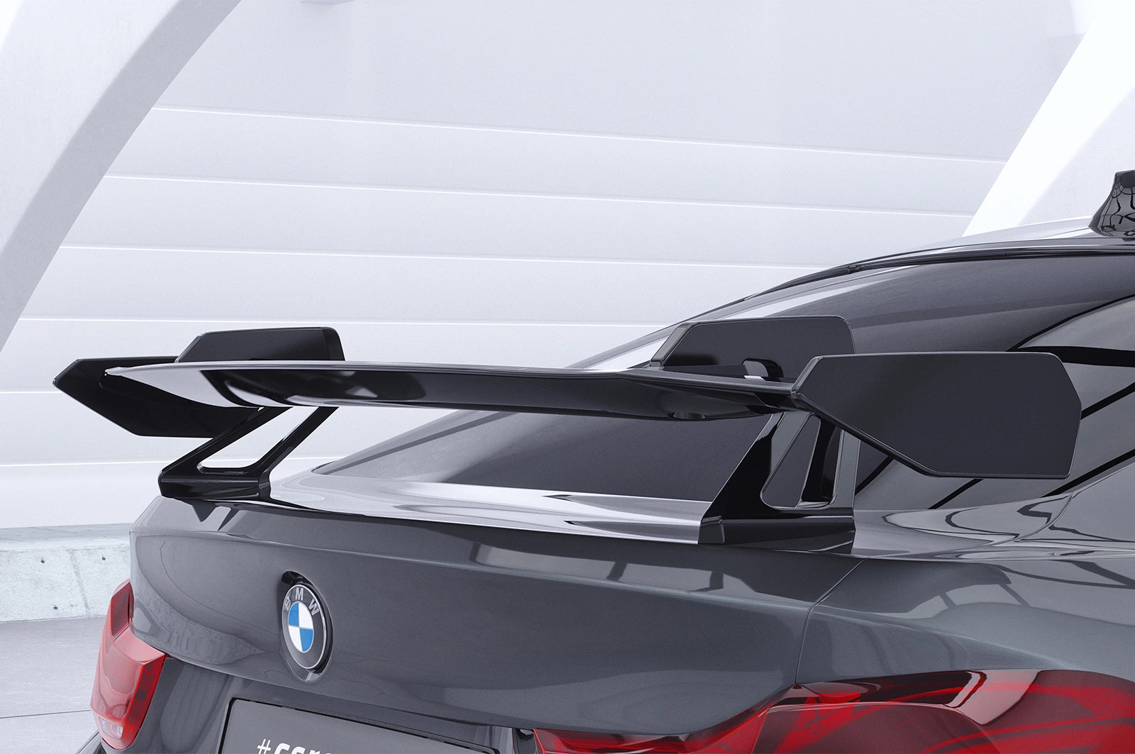 CSR Schwanenhals Heckflügel mit ABE für BMW 4er F36 Gran Coupe SHF027-D01-F002-F-P | Schwarz lackiert (keine Lackierung erforderlich)