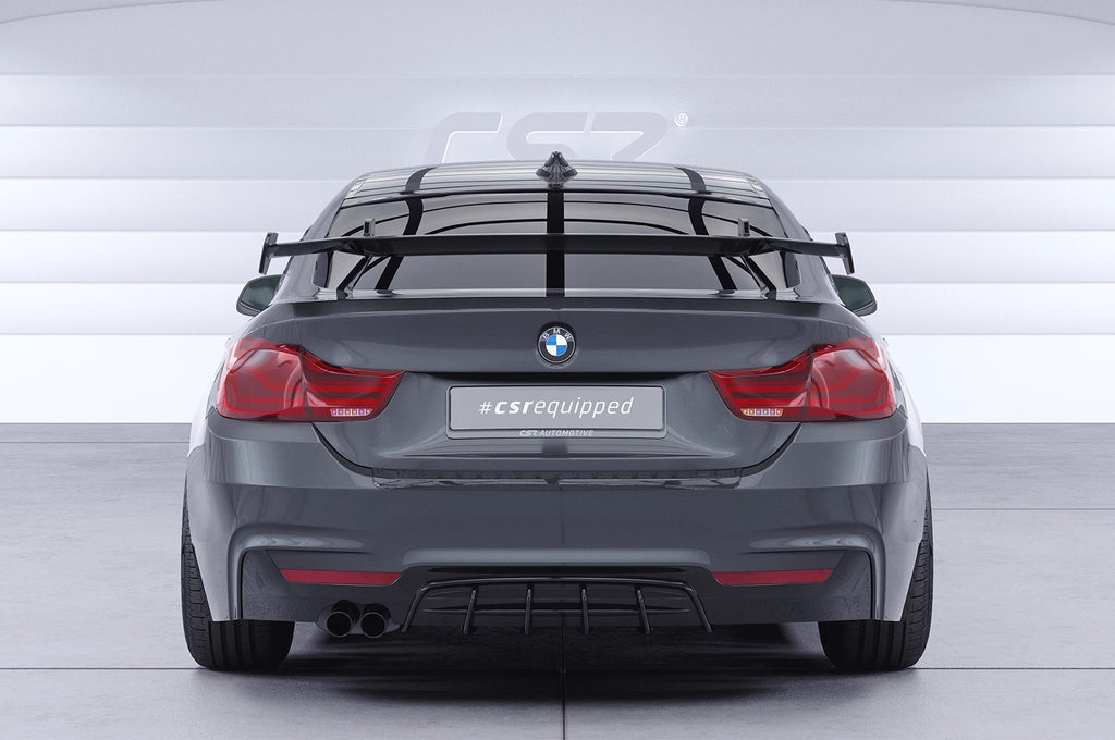 CSR Schwanenhals Heckflügel mit ABE für BMW 4er F36 Gran Coupe SHF027-D01-F002-F-P | Schwarz lackiert (keine Lackierung erforderlich)