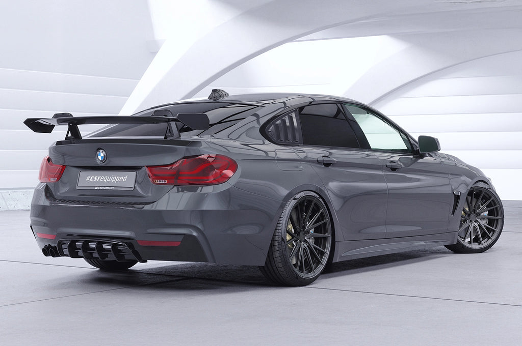 CSR Schwanenhals Heckflügel mit ABE für BMW 4er F36 Gran Coupe SHF027-D02-F002-F-L | Unlackiert roh (Lackierung erforderlich)
