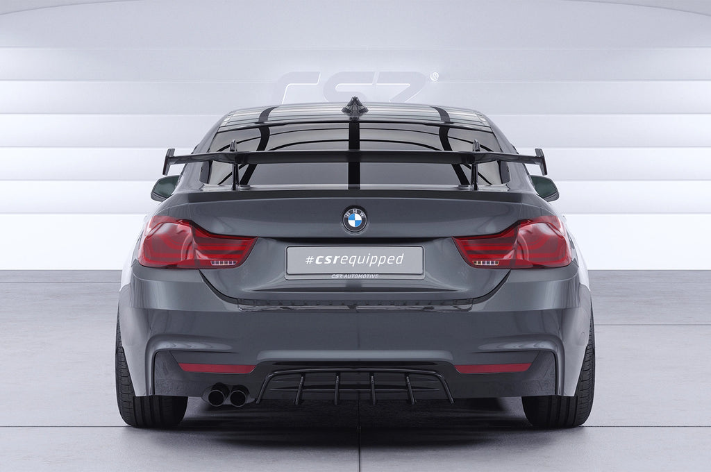 CSR Schwanenhals Heckflügel mit ABE für BMW 4er F36 Gran Coupe SHF027-D02-F002-F-L | Unlackiert roh (Lackierung erforderlich)