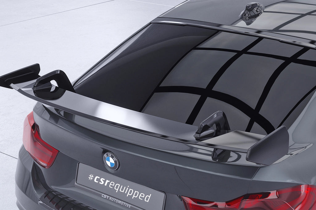 CSR Schwanenhals Heckflügel mit ABE für BMW 4er F36 Gran Coupe SHF027-D02-F002-F-P | Schwarz lackiert (keine Lackierung erforderlich)