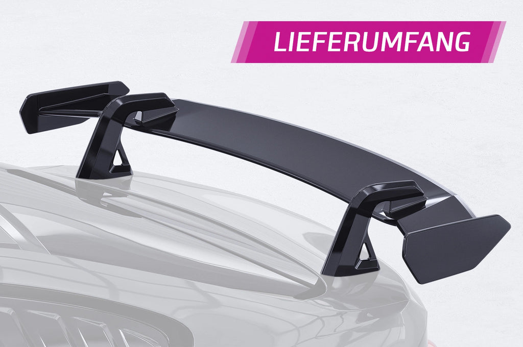 CSR Schwanenhals Heckflügel mit ABE für BMW 4er F36 Gran Coupe SHF027-D02-F002-F-P | Schwarz lackiert (keine Lackierung erforderlich)