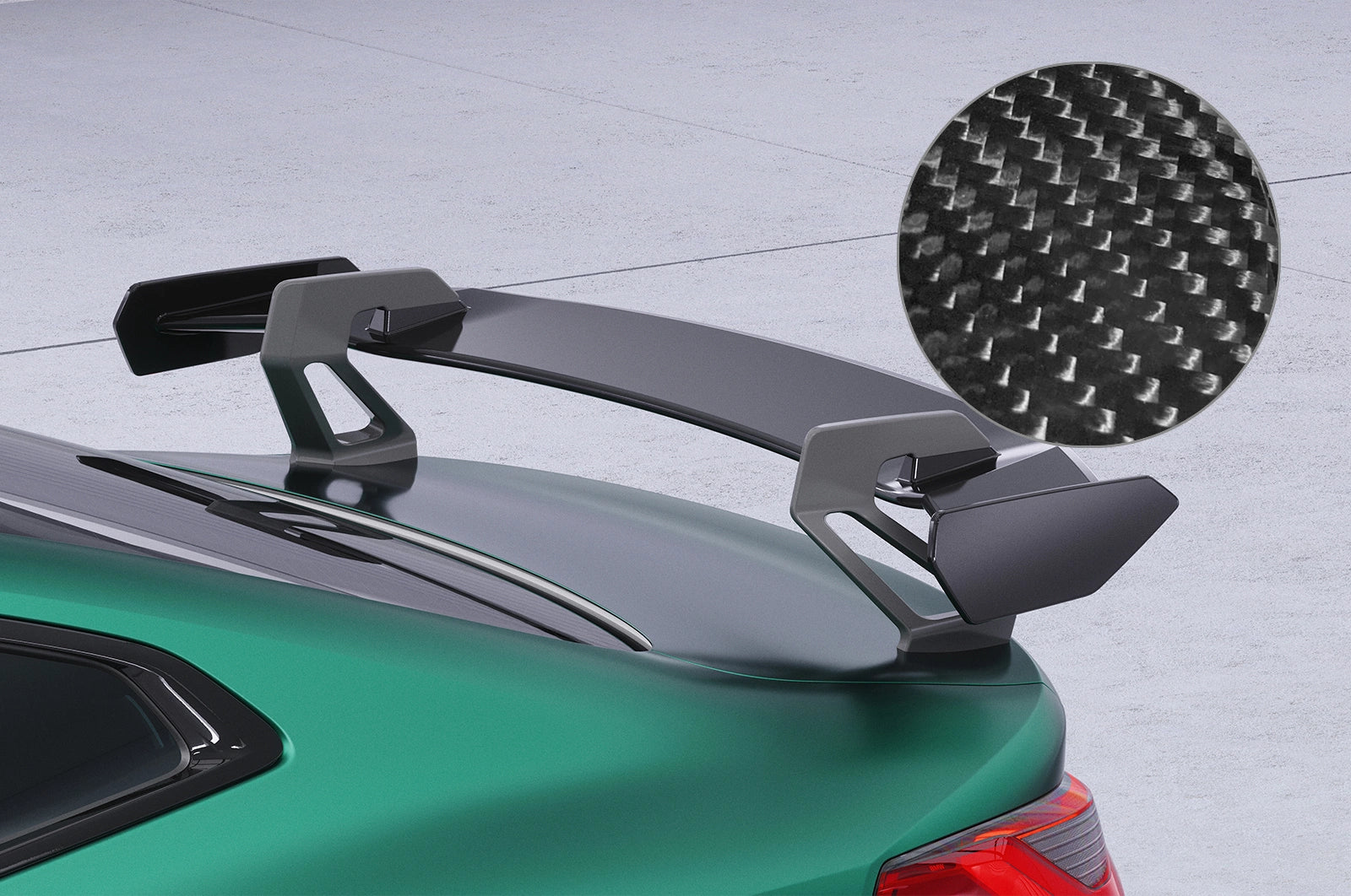 CSR Schwanenhals Heckflügel mit ABE für BMW 4er G22 / M4 G82 Coupe SHF017-D01-F002-C | Carbon Look Hochglanz (keine Lackierung erforderlich)