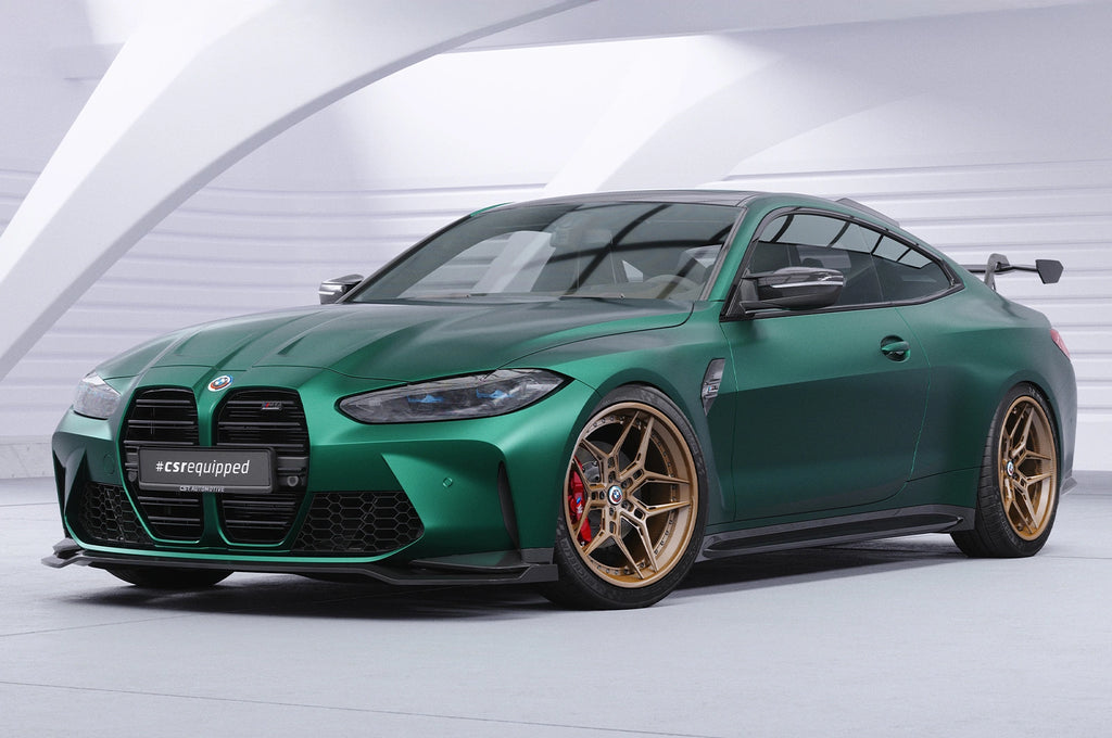 CSR Schwanenhals Heckflügel mit ABE für BMW 4er G22 / M4 G82 Coupe SHF017-D01-F002-C | Carbon Look Hochglanz (keine Lackierung erforderlich)
