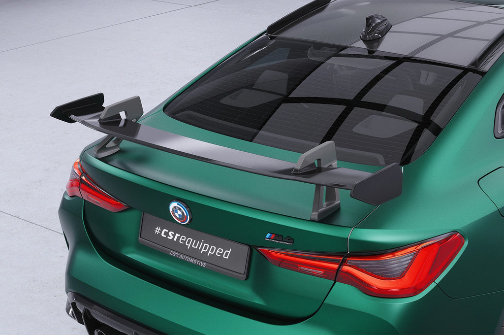 CSR Schwanenhals Heckflügel mit ABE für BMW 4er G22 / M4 G82 Coupe SHF017-D01-F002-F-L | Unlackiert roh (Lackierung erforderlich)