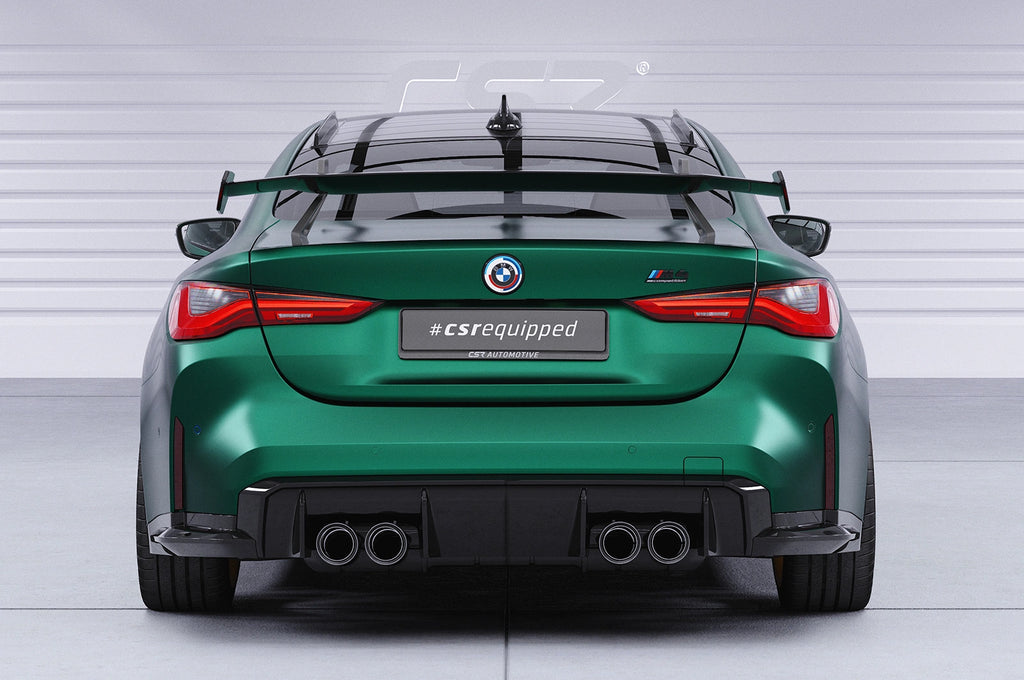 CSR Schwanenhals Heckflügel mit ABE für BMW 4er G22 / M4 G82 Coupe SHF017-D01-F002-F-L | Unlackiert roh (Lackierung erforderlich)