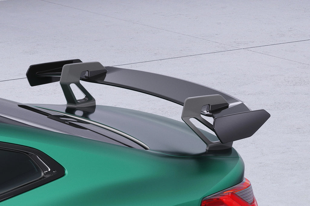 CSR Schwanenhals Heckflügel mit ABE für BMW 4er G22 / M4 G82 Coupe SHF017-D01-F002-F-P | Schwarz lackiert (keine Lackierung erforderlich)