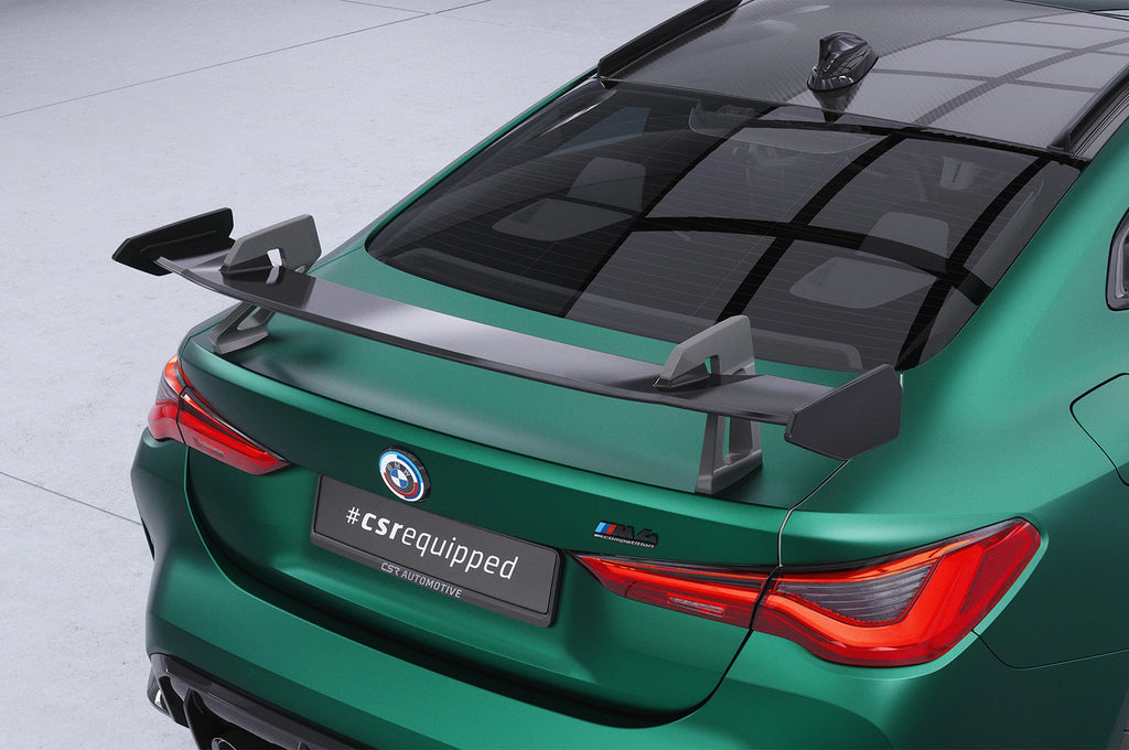 CSR Schwanenhals Heckflügel mit ABE für BMW 4er G22 / M4 G82 Coupe SHF017-D01-F002-F-P | Schwarz lackiert (keine Lackierung erforderlich)