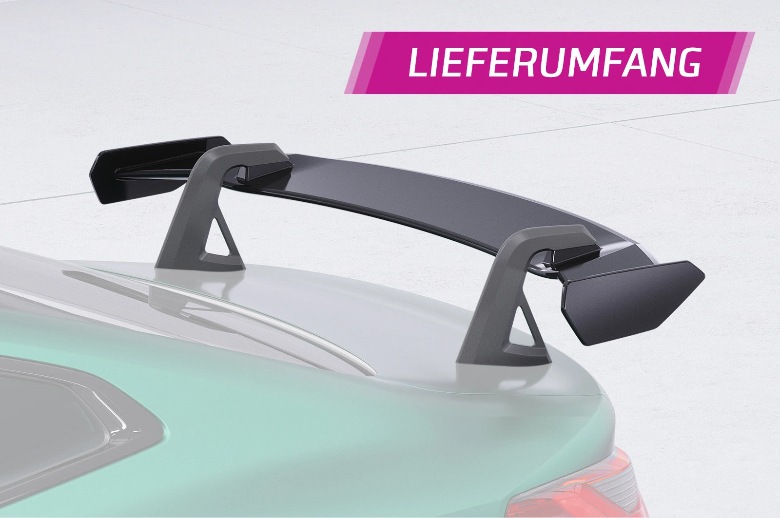 CSR Schwanenhals Heckflügel mit ABE für BMW 4er G22 / M4 G82 Coupe SHF017-D02-F002-F-P | Schwarz lackiert (keine Lackierung erforderlich)