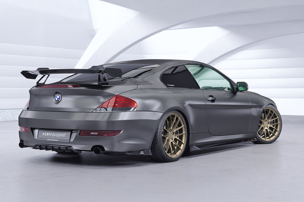 CSR Schwanenhals Heckflügel mit ABE für BMW 6er / M6 (E63/E64) SHF097-D01-F002-F-L Design 1
