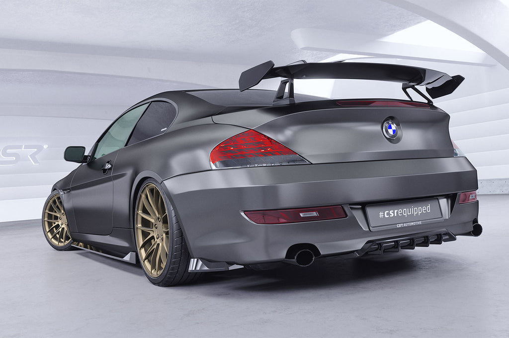 CSR Schwanenhals Heckflügel mit ABE für BMW 6er / M6 (E63/E64) SHF097-D01-F002-F-L Design 1