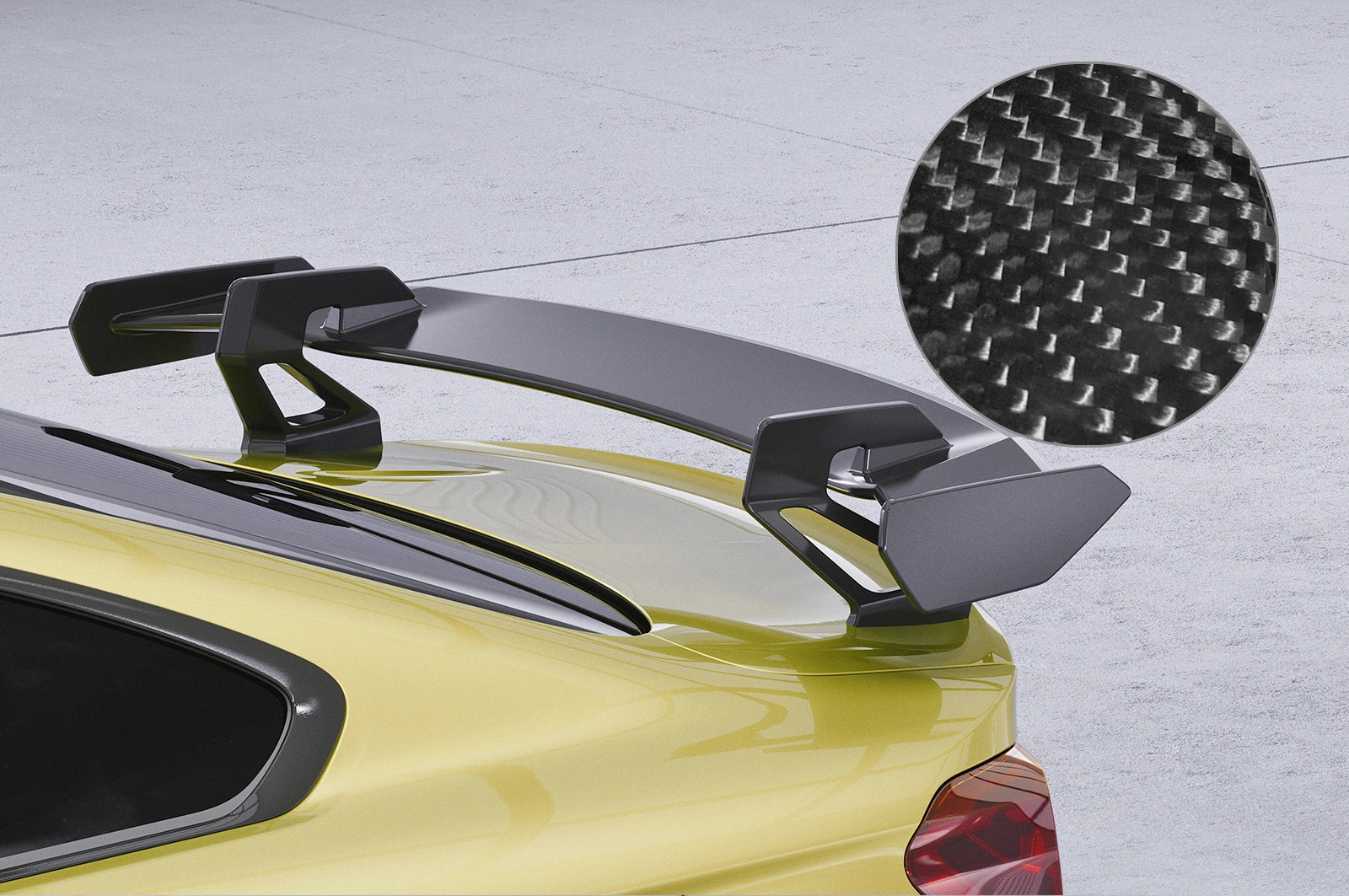 CSR Schwanenhals Heckflügel mit ABE für BMW M4 F82 Coupe SHF059-D01-F002-C | Carbon Look Hochglanz (keine Lackierung erforderlich)