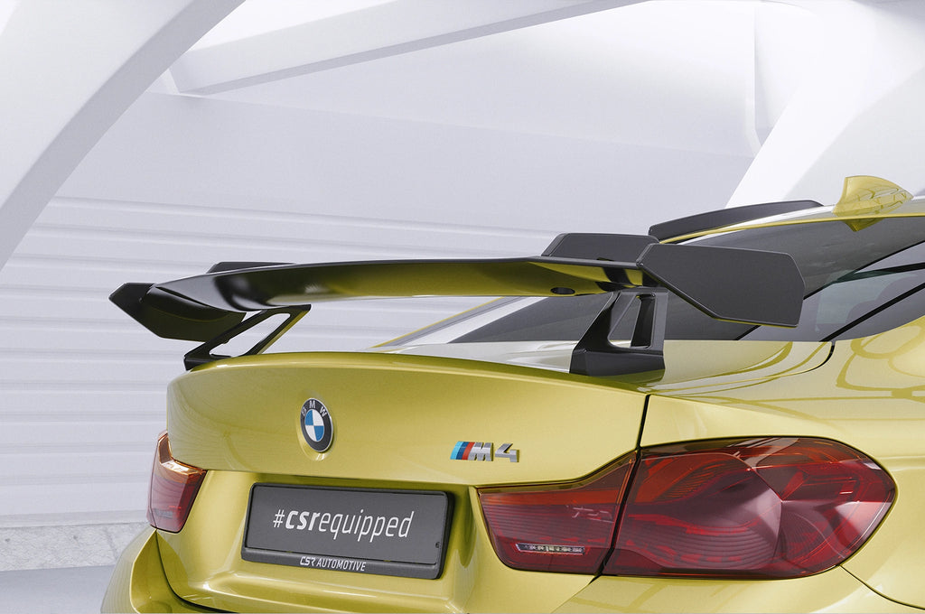 CSR Schwanenhals Heckflügel mit ABE für BMW M4 F82 Coupe SHF059-D01-F002-F-P | Schwarz lackiert (keine Lackierung erforderlich)