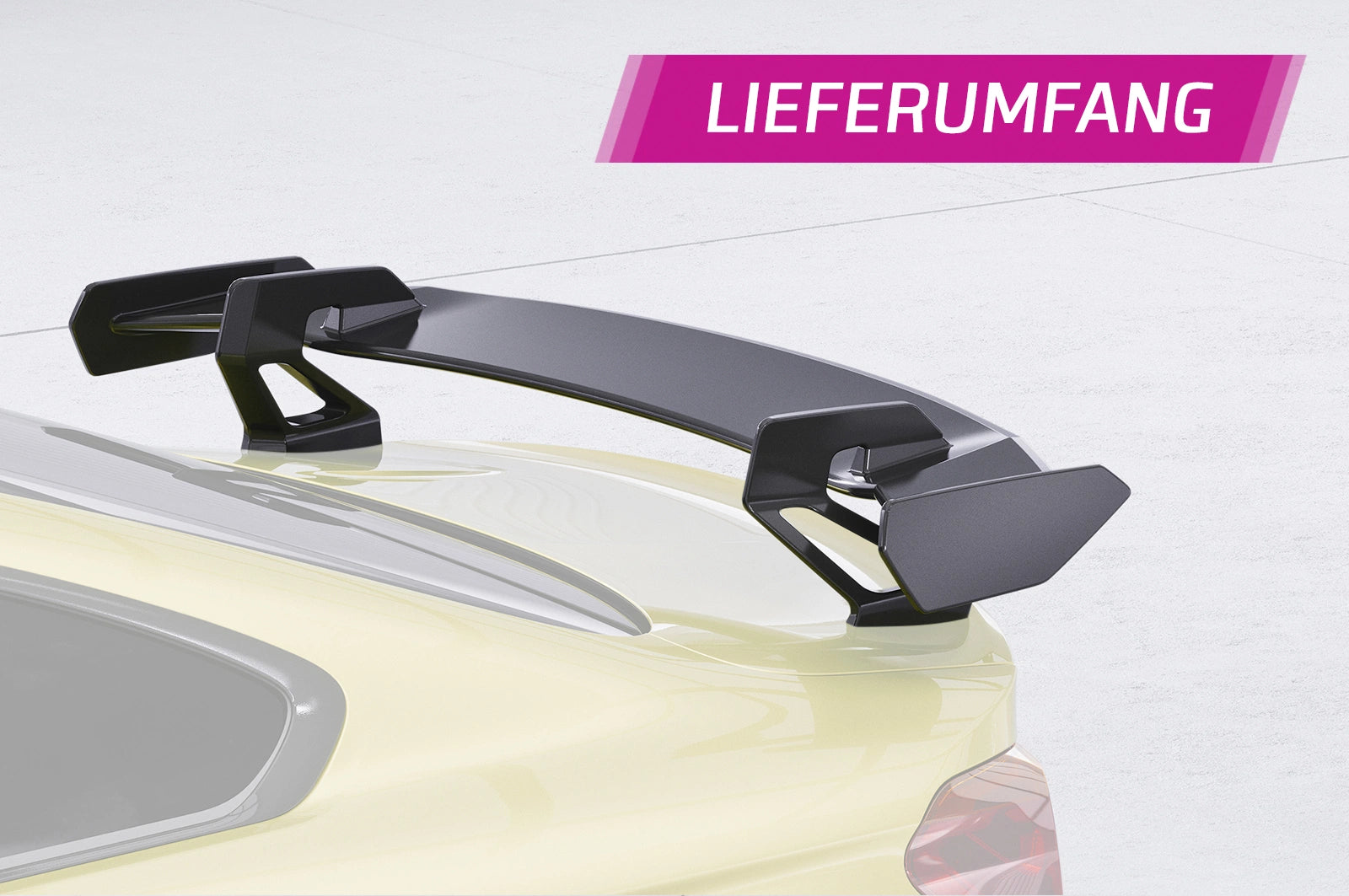 CSR Schwanenhals Heckflügel mit ABE für BMW M4 F82 Coupe SHF059-D01-F002-F-P | Schwarz lackiert (keine Lackierung erforderlich)