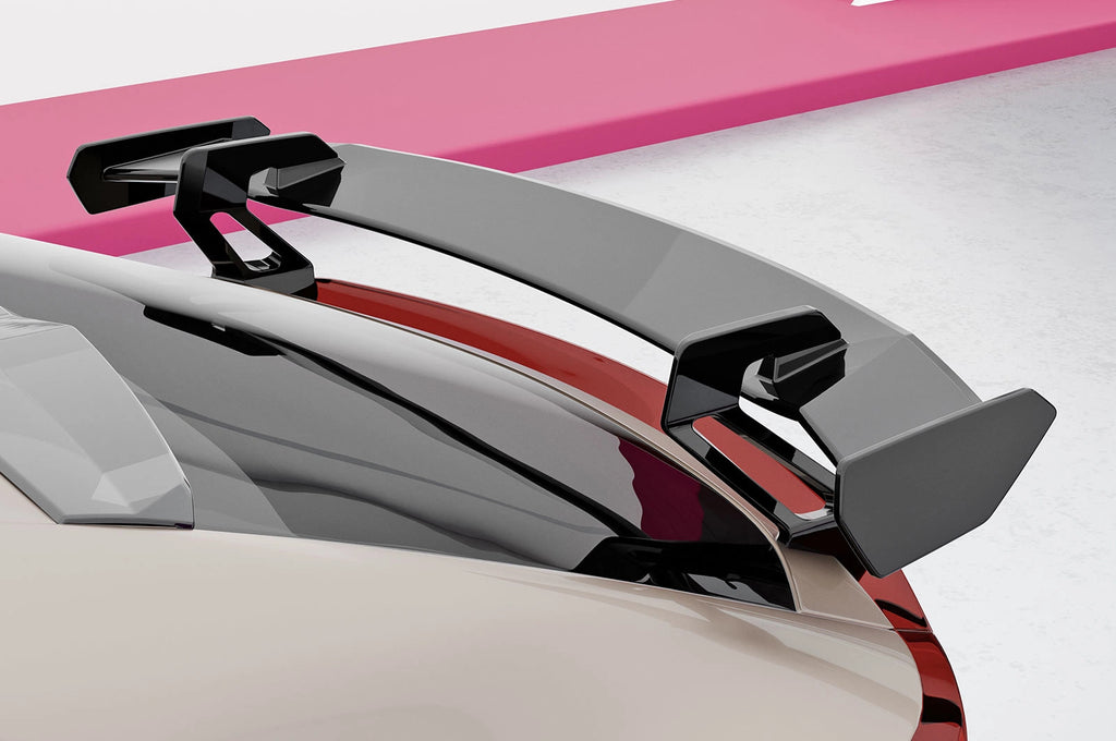 CSR Schwanenhals Heckflügel mit ABE für Cupra Tavascan SHF078-D01-F002-C | Carbon Look Hochglanz (keine Lackierung erforderlich)