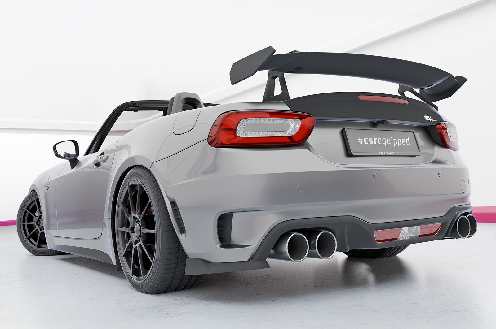 CSR Schwanenhals Heckflügel mit ABE für Fiat 124 Spider SHF037-D01-F