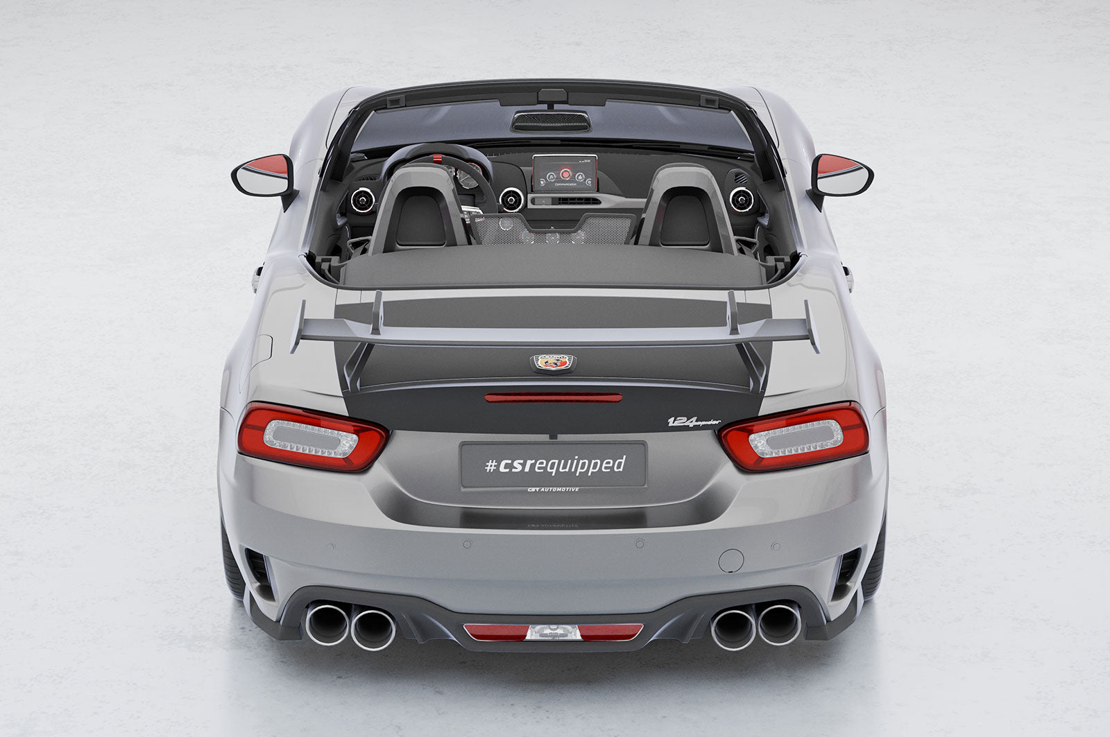 CSR Schwanenhals Heckflügel mit ABE für Fiat 124 Spider SHF037-D01-F