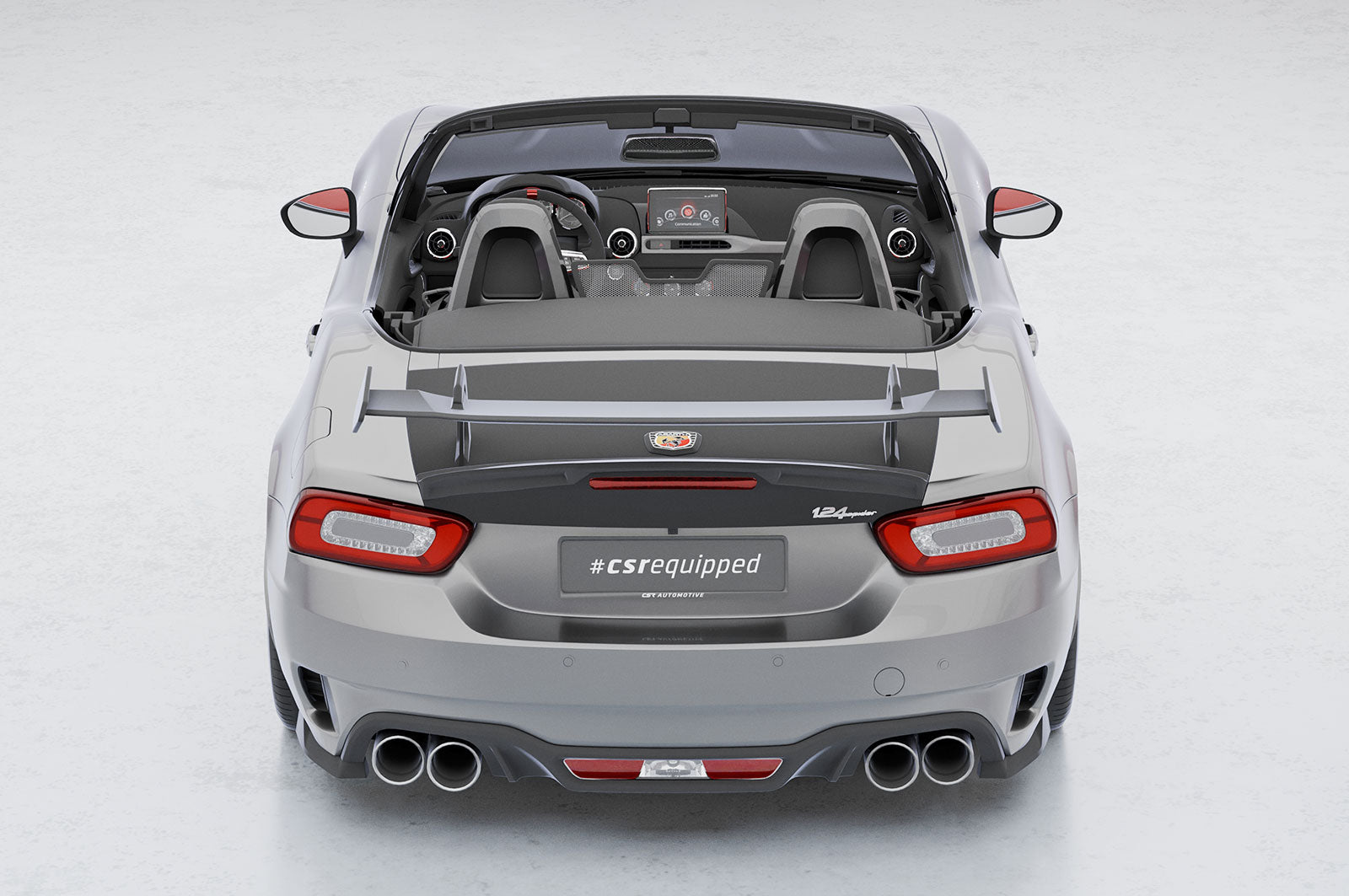 CSR Schwanenhals Heckflügel mit ABE für Fiat 124 Spider SHF037-D02-F003-F-L Design 2