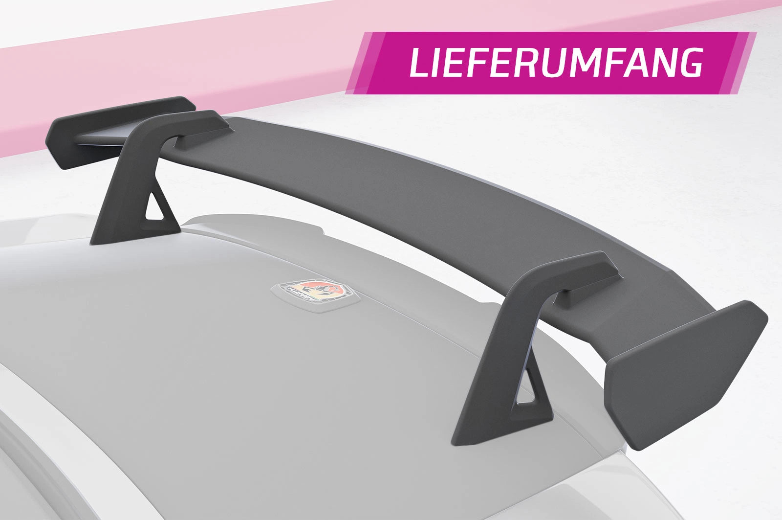 CSR Schwanenhals Heckflügel mit ABE für Fiat 124 Spider SHF037-D02-F003-F-L Design 2