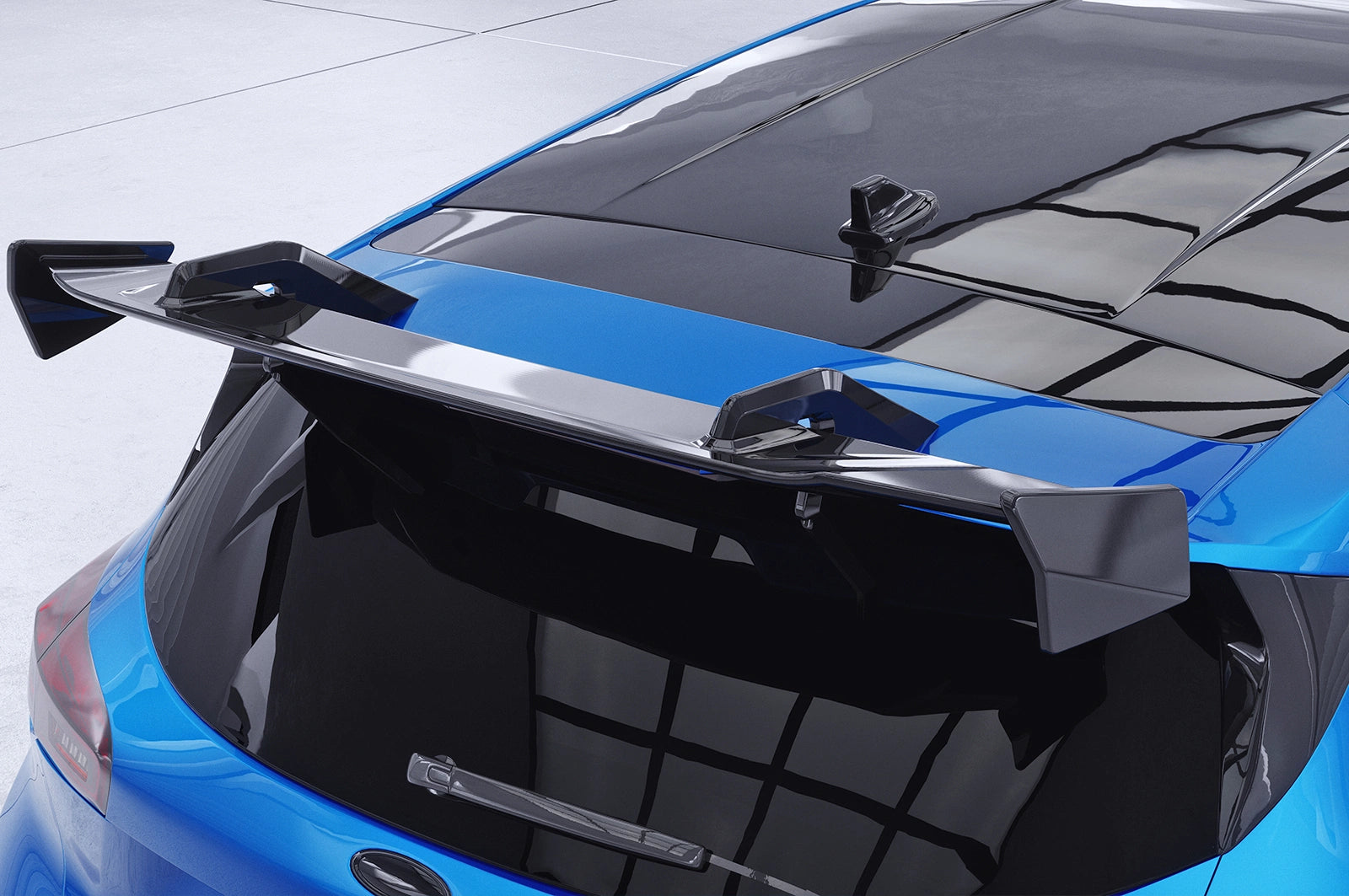 CSR Schwanenhals Heckflügel mit ABE für Ford Focus MK4 ST Schrägheck SHF087-F004-F-L | Unlackiert roh (Lackierung erforderlich)