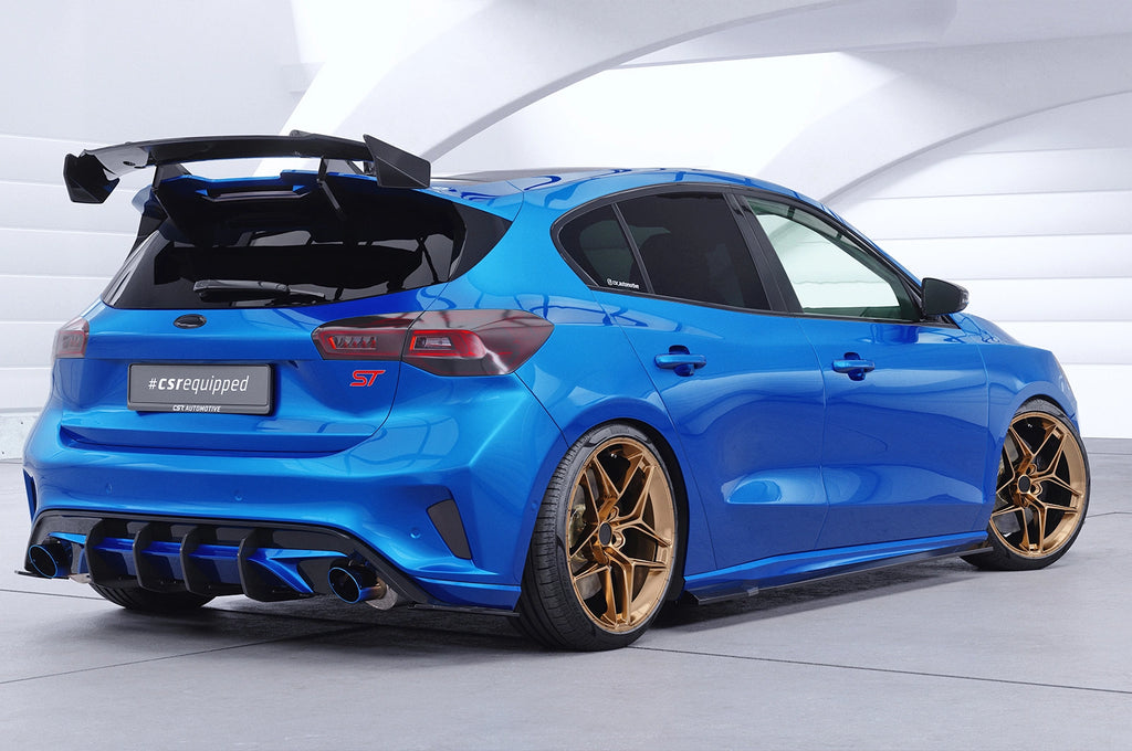 CSR Schwanenhals Heckflügel mit ABE für Ford Focus MK4 ST Schrägheck SHF087-F004-F-L | Unlackiert roh (Lackierung erforderlich)