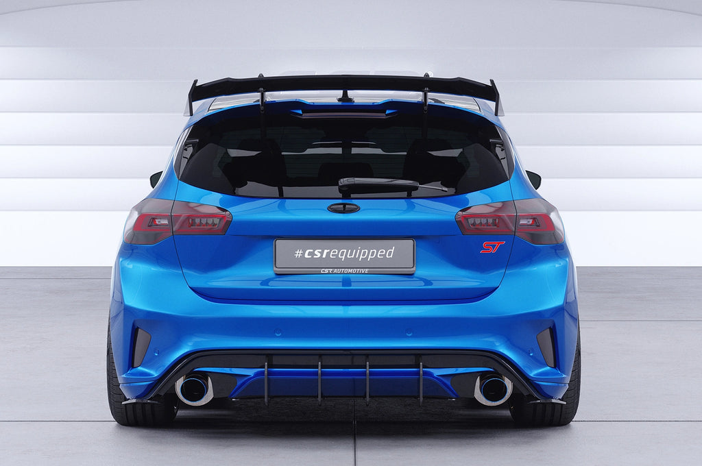 CSR Schwanenhals Heckflügel mit ABE für Ford Focus MK4 ST Schrägheck SHF087-F004-F-L | Unlackiert roh (Lackierung erforderlich)