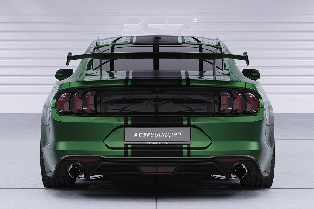 CSR Schwanenhals Heckflügel mit ABE für Ford Mustang MK6 Coupe SHF070-D01-F002-C | Carbon Look Hochglanz (keine Lackierung erforderlich)