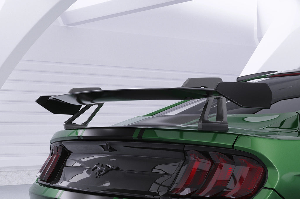 CSR Schwanenhals Heckflügel mit ABE für Ford Mustang MK6 Coupe SHF070-D01-F002-F-P | Schwarz lackiert (keine Lackierung erforderlich)