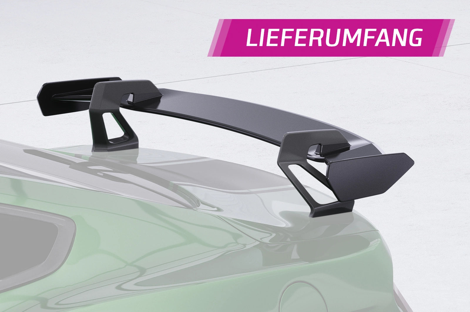 CSR Schwanenhals Heckflügel mit ABE für Ford Mustang MK6 Coupe SHF070-D01-F002-F-P | Schwarz lackiert (keine Lackierung erforderlich)