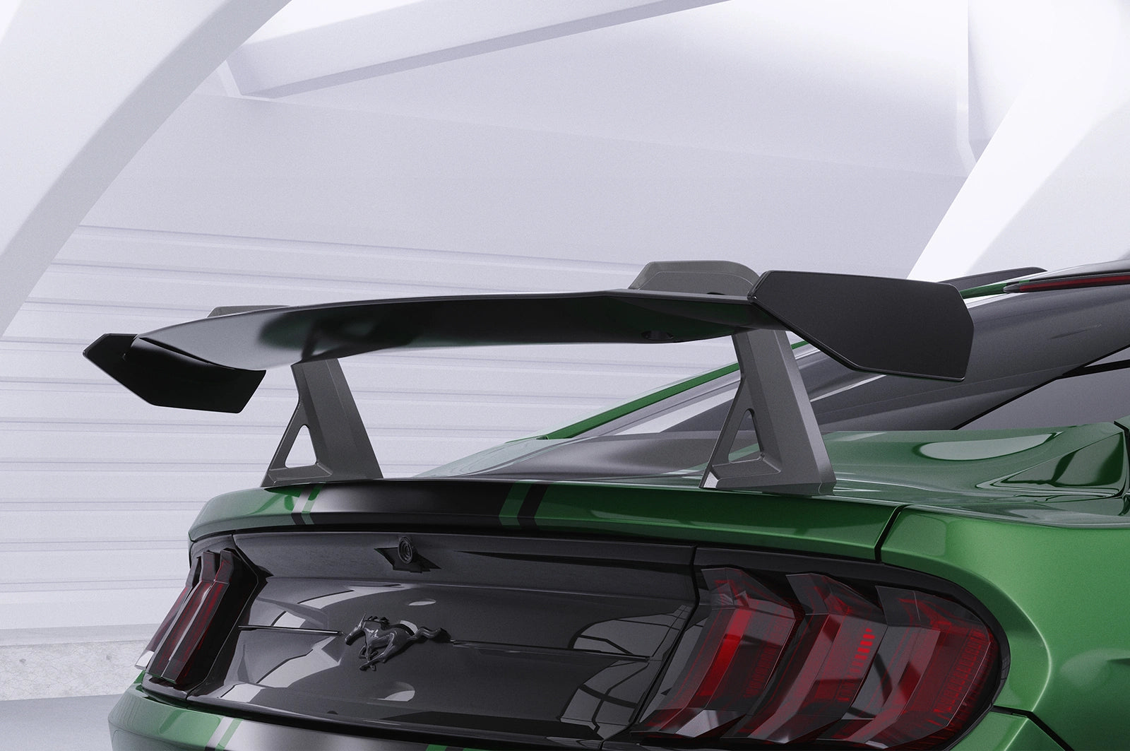 CSR Schwanenhals Heckflügel mit ABE für Ford Mustang MK6 Coupe SHF070-D02-F002-F-L | Unlackiert roh (Lackierung erforderlich)