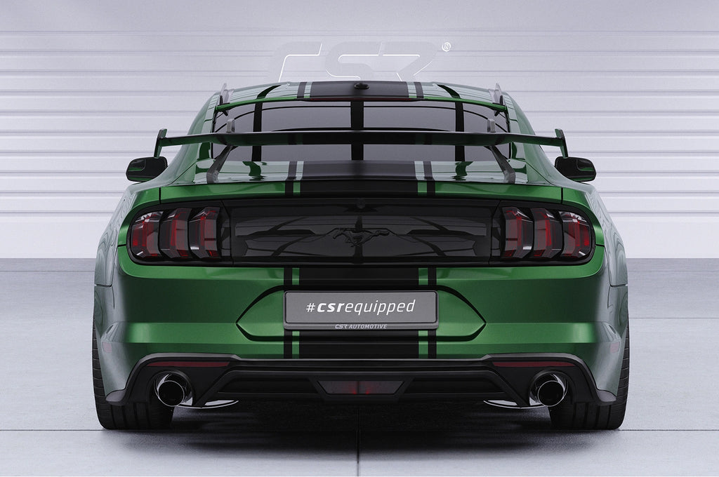 CSR Schwanenhals Heckflügel mit ABE für Ford Mustang MK6 Coupe SHF070-D02-F002-F-L | Unlackiert roh (Lackierung erforderlich)
