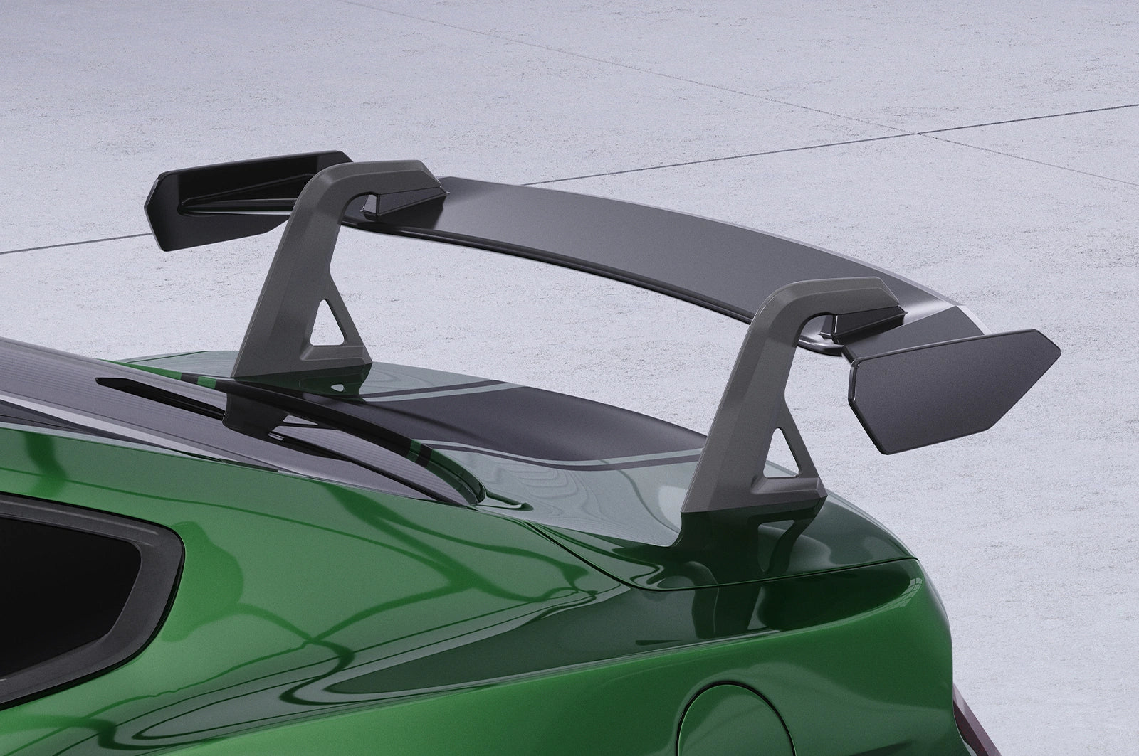 CSR Schwanenhals Heckflügel mit ABE für Ford Mustang MK6 Coupe SHF070-D02-F002-F-P | Schwarz lackiert (keine Lackierung erforderlich)