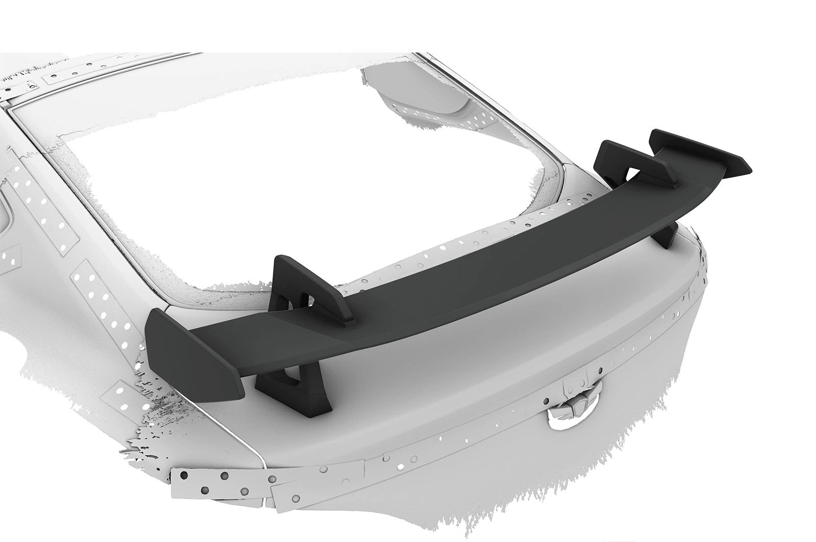 CSR Schwanenhals Heckflügel mit ABE für Hyundai Genesis (BK/BK2) Coupe SHF103-D01-F002-F-L Design 1