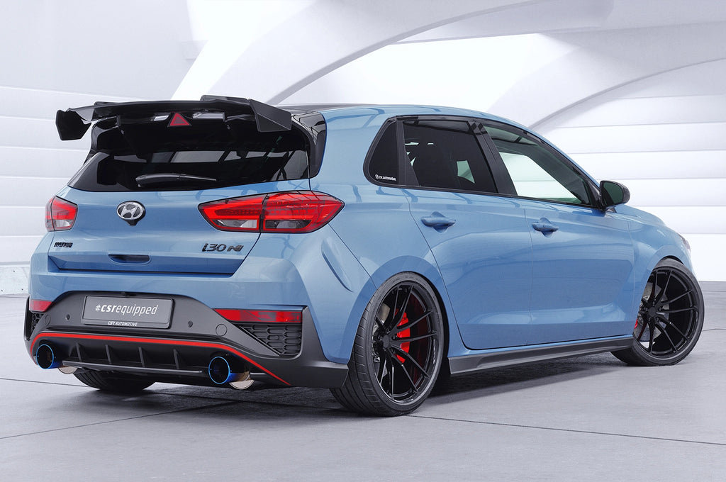 CSR Schwanenhals Heckflügel mit ABE für Hyundai I30 (PD) N / N Performance SHF081-F004-F-L | Unlackiert roh (Lackierung erforderlich)