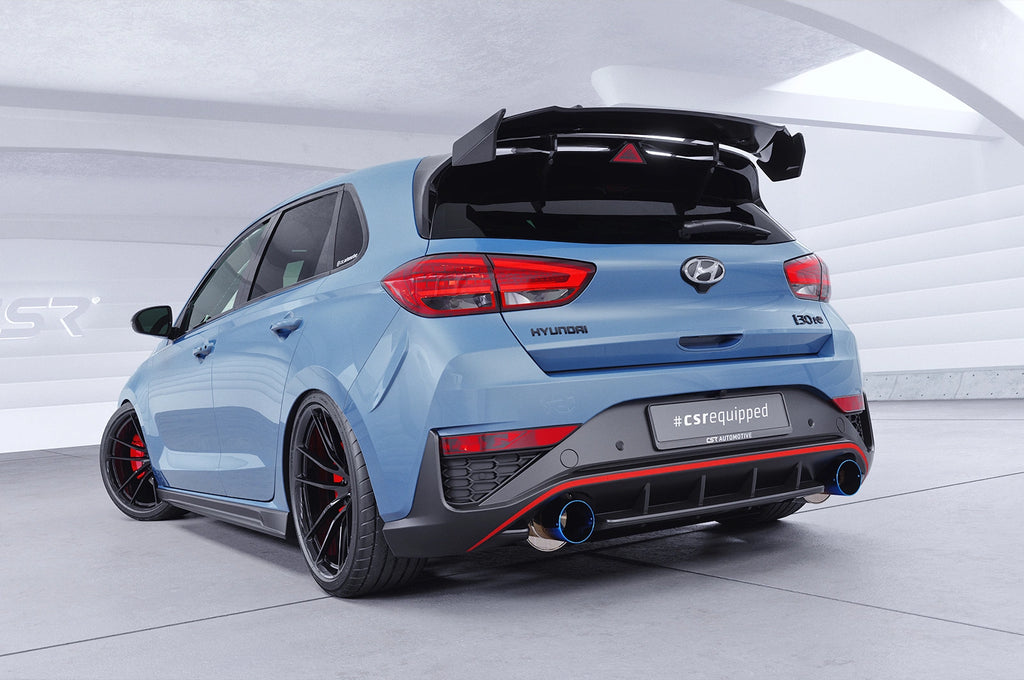 CSR Schwanenhals Heckflügel mit ABE für Hyundai I30 (PD) N / N Performance SHF081-F004-F-L | Unlackiert roh (Lackierung erforderlich)