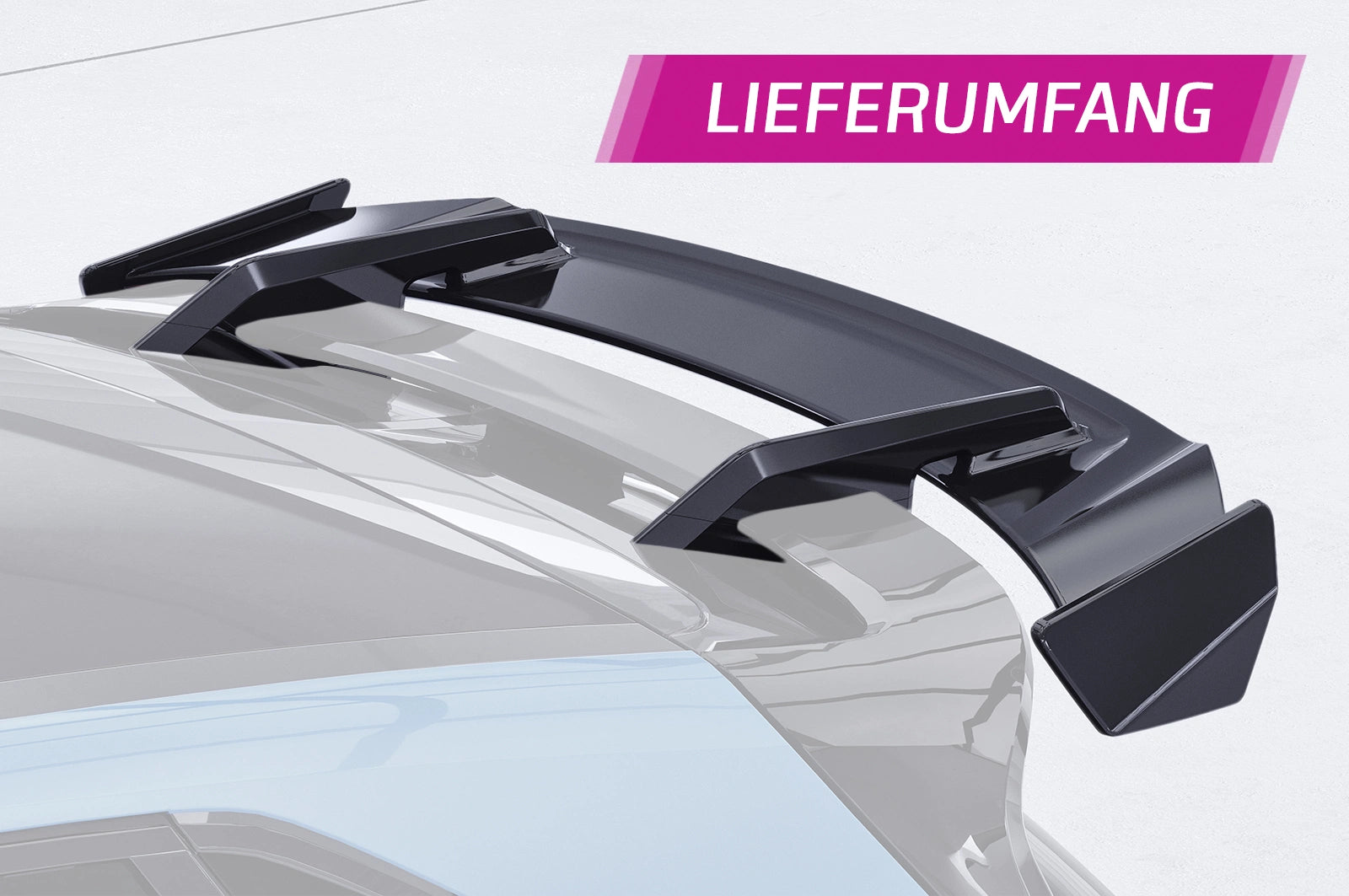 CSR Schwanenhals Heckflügel mit ABE für Hyundai I30 (PD) N / N Performance SHF081-F004-F-L | Unlackiert roh (Lackierung erforderlich)