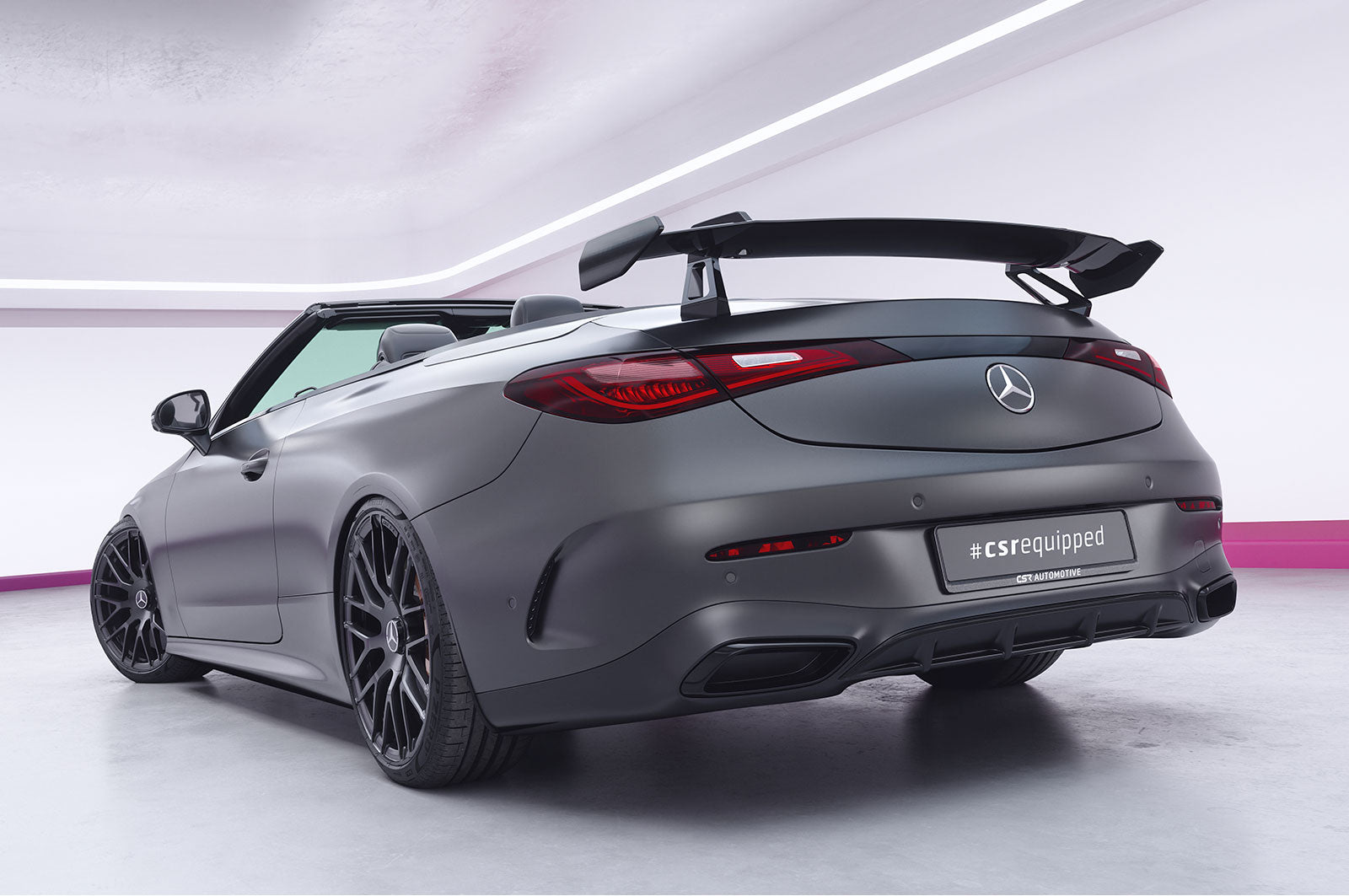 CSR Schwanenhals Heckflügel mit ABE für Mercedes-Benz CLE 236 Cabrio SHF045-D01-F002-F-L Design 1