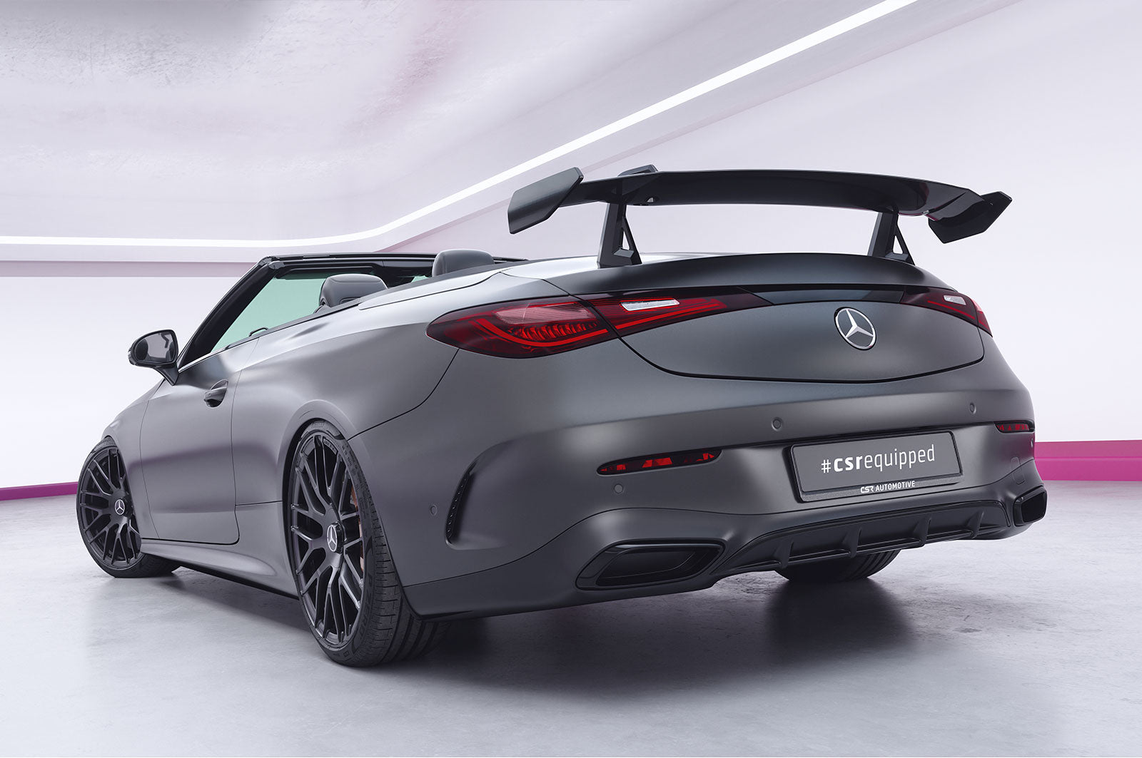 CSR Schwanenhals Heckflügel mit ABE für Mercedes-Benz CLE 236 Cabrio SHF045-D02-F002-F-L Design 2