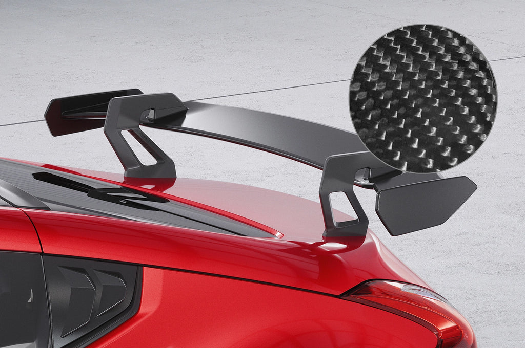CSR Schwanenhals Heckflügel mit ABE für Nissan 370Z (Z34) Coupe SHF061-D01-F002-C | Carbon Look Hochglanz (keine Lackierung erforderlich)