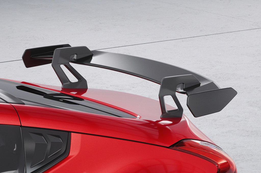 CSR Schwanenhals Heckflügel mit ABE für Nissan 370Z (Z34) Coupe SHF061-D01-F002-F-P | Schwarz lackiert (keine Lackierung erforderlich)