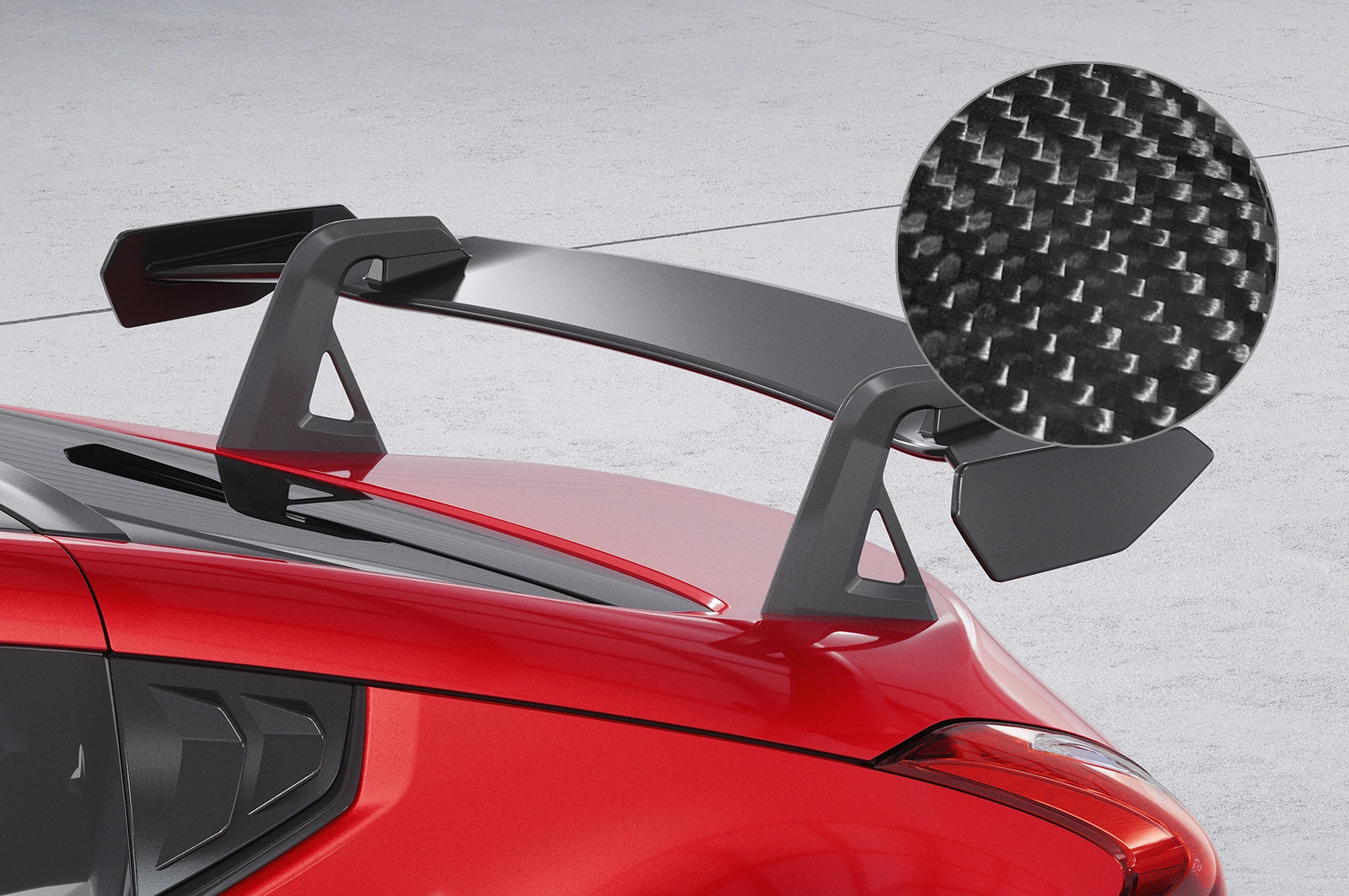CSR Schwanenhals Heckflügel mit ABE für Nissan 370Z (Z34) Coupe SHF061-D02-F002-C | Carbon Look Hochglanz (keine Lackierung erforderlich)