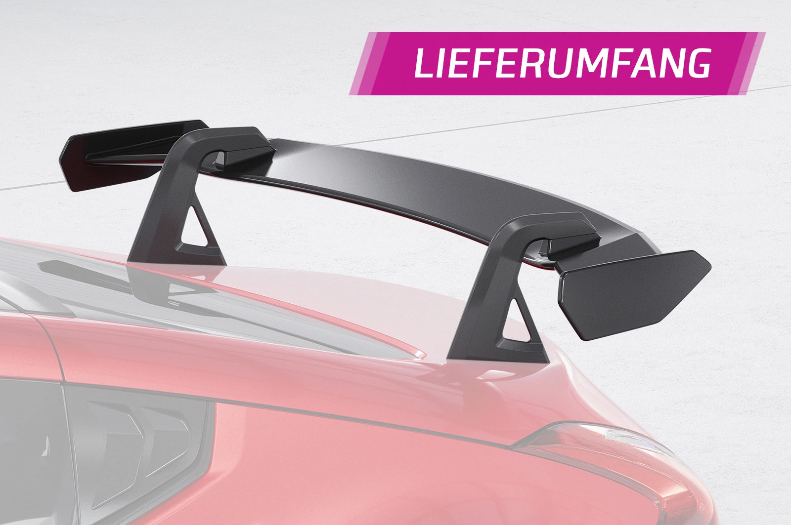 CSR Schwanenhals Heckflügel mit ABE für Nissan 370Z (Z34) Coupe SHF061-D02-F002-C | Carbon Look Hochglanz (keine Lackierung erforderlich)