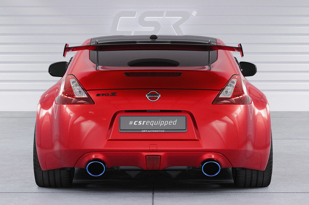 CSR Schwanenhals Heckflügel mit ABE für Nissan 370Z (Z34) Coupe SHF061-D02-F002-F-L | Unlackiert roh (Lackierung erforderlich)